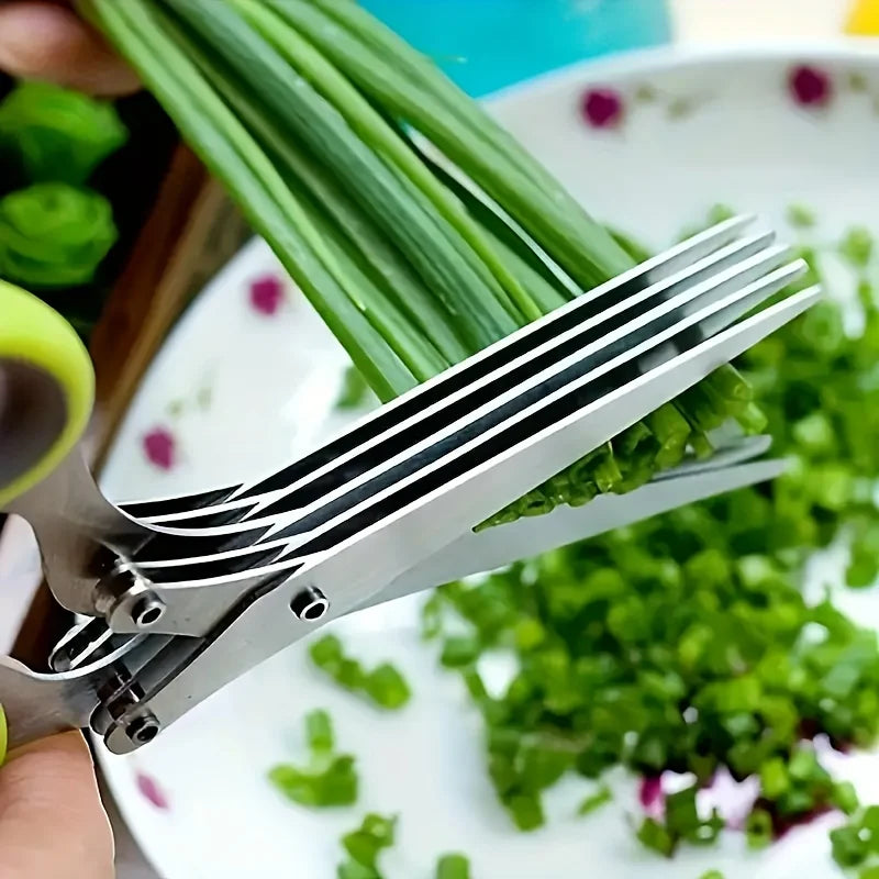 Limoon™ 5-Layered Stainless Steel Herb Scissors